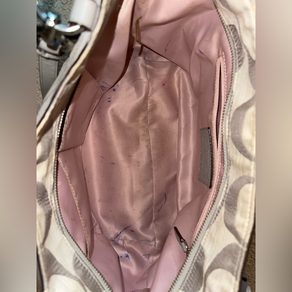 COACH VINTAGE ALEXANDRA CANVAS /LEATHER SHOULDER BAG. B-157 - Picture 12 of 14